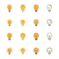 Set of Light bulb icon vector