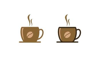 Set of coffee cup icon vector