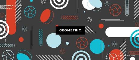 Abstract background with different geometric shapes - illustration vector