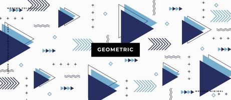 Memphis Style triangle shape geometric, Pattern. Seamless line, dot, triangle, object in white plain background. vector