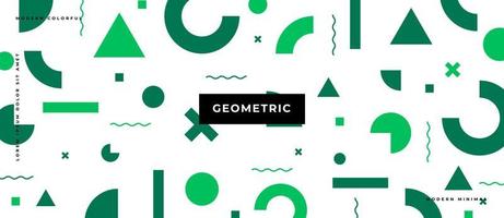 corte circular y triangular. Modelo inconsútil verde geométrico plano en fondo liso blanco. vector