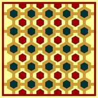 Gold  hexagon seamless pattern background vector