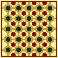 Gold  hexagon seamless pattern background vector