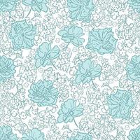 vector dibujado a mano arte lineal dibujo de flores ilustración botánica patrón de repetición sin costura recurso gráfico arte digital moda tela decoración del hogar impresión textil