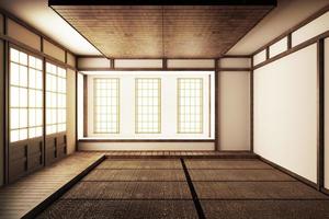 mock up, Japanese empty room the most super beautiful. 3D rendering photo