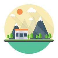 Trendy Village Concepts vector