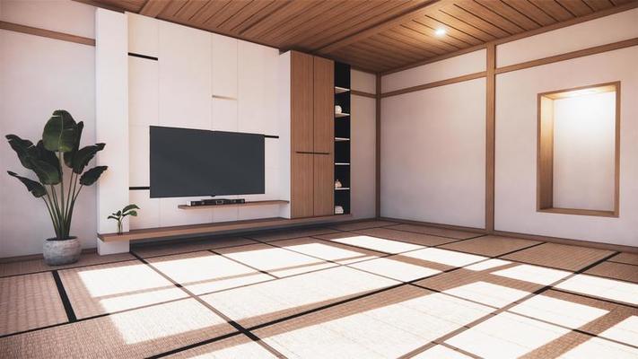 Tv Cabinet And Shelf Wall Design Zen, Japanese Wall Shelves Designs