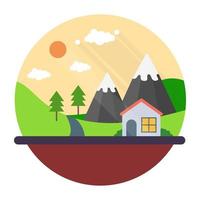 Trendy Village Concepts vector