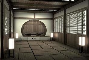 original room japanese style, Showa era , Design with the best Japanese room designers.3D rendering photo