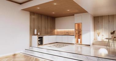 cocina, sala, japonés, style., 3d, interpretación foto