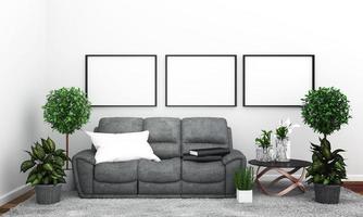 Room modern tropical style with composition - minimal design. 3D rendering photo