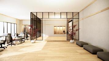 Office business - beautiful japanroom meeting room and conference table, modern style. 3D rendering photo