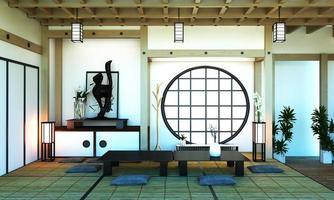 Room Design Japanese-style. 3D rendering photo