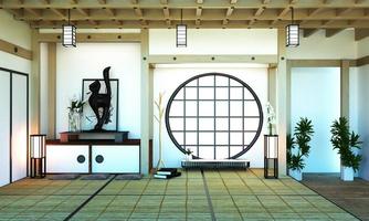 Room Design Japanese-style. 3D rendering photo