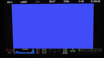 Video recording screen. Professional camera viewfinder frame on monitor screen. photo