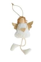 christmas toy textile doll , isolate
