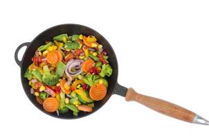 Mix of frozen vegetables in healthy diet photo