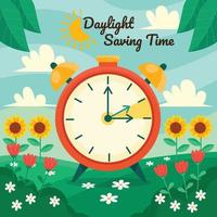Daylight Saving Time Concept vector
