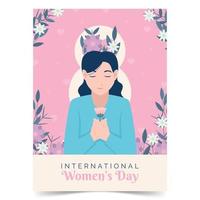 cartel del día internacional de la mujer vector