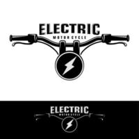 Electric bike cycle logo design vector