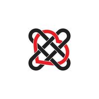 x amor líneas arte símbolo logo vector