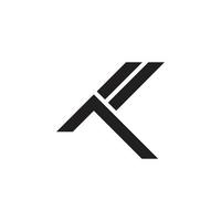 letter ak stripes simple geometric logo vector