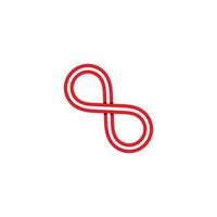 infinity shadow overlapping line colorful design logo vector