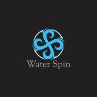 water spin turbine motion arrows  symbol logo vector