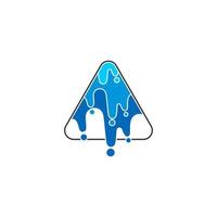 triangle water splash 3d geometric motion design logo vector