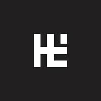 Letra abstracta ht vector logo cuadrado geométrico simple