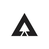 triangle geometric arrow simple design vector