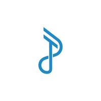 letter tp simple loop overlapping design logo vector