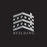 tall building geometric design logo vector