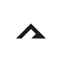 simple triangle mountain line geometry logo vector