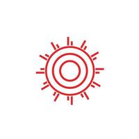 vector de logotipo de símbolo de remolino simple de rayos de sol