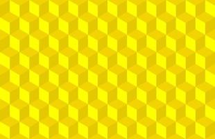 Yellow Isometric cube Shape Background texture. Seamless pattern vector illustration
