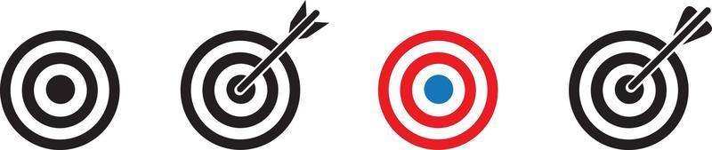 Target icons set. Target with arrow vector