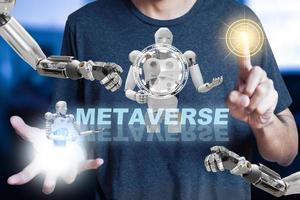 comunidad de robots metaverso para vr avatar juego de realidad realidad virtual de personas blockchain conectar inversión en tecnología, estilo de vida empresarial