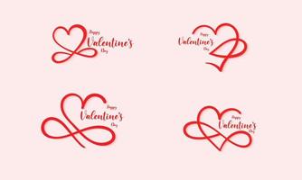valentines day logo and clip art vector