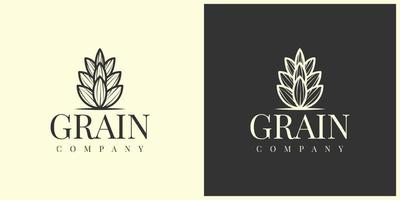 Grain company logo template design vector