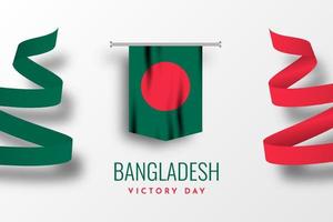 Bangladesh victory day celebration template design vector