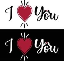 diseño de tipografía de amor para siempre para el día de san valentín vector