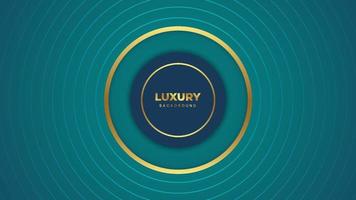 Luxury green background with wavy shapes vector