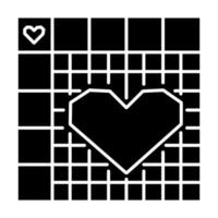 Nonogram puzzle grid glyph icon. Picross, griddlers. Logic number game. Japanese crossword. Mental exercise. Brain teaser. Silhouette symbol. Negative space. Vector isolated illustration