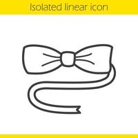 Bow tie linear icon. Thin line illustration. Tuxedo butterfly tie contour symbol. Vector isolated outline drawing