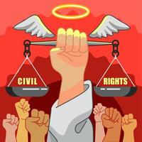 concepto de cartel de derechos civiles vector