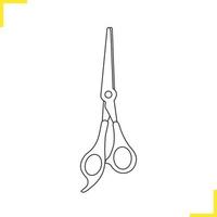 Scissors linear illustration. Shears isolated vector icon