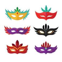 Mardi Gras Mask Icon Collection vector