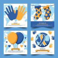 World Down Syndrome Day Card Collection vector