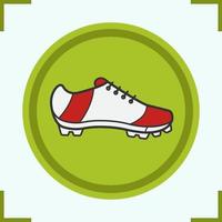 icono de color de bota de fútbol. zapato de jugador de béisbol. ilustración vectorial aislada vector